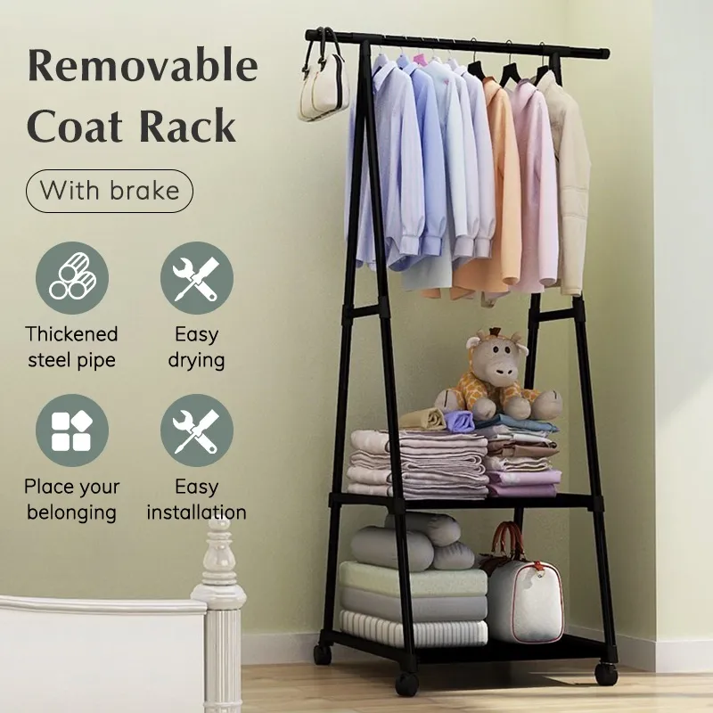 Clothes Rack Stand Small Heavy Duty Metal Garment Rack with