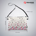 Traverse Girl Pouch - Floral Pouch (Digitally printed on Cloth) with shoulder strap. 