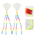 【Daily Necessities For Anyone Store】3 Sets Toy Kids White Paper Kite Fly Line Color DIY Painting Outdoor Cloth Child. 