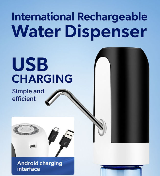 Portable Electric Water Dispenser Pump – USB Rechargeable Automatic ...