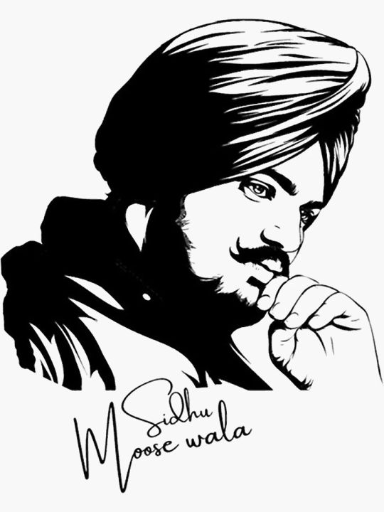 Sidhu Moose Wala Signature Vinyl decals stickers, Wall Decor, Home Decoe, Office Decor, Car, Bike, Laptop Decor ideas 4837