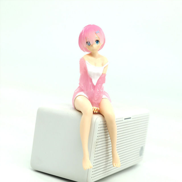 14CM Rem Ram Figure Anime Re:Life In A Different World From Zero Ram Rem Sit Down PVC Collection Action Figure Model Toys Dolls