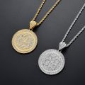 【happy one】Men Hip hop 6ix9ine Rapper pendant necklaces fashion Male Ice Bling rotating pendants necklace gifts. 