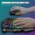 RedThunder G60 2.4Ghz Wireless RGB One-Handed Gaming Keyboard, 35-key Mini Design, Ergonomic Non-slip Comfortable Hand Rest, Rechargeable 2000mAh Battery, Suitable For PC, PS4, PS5, Xbox One.. 