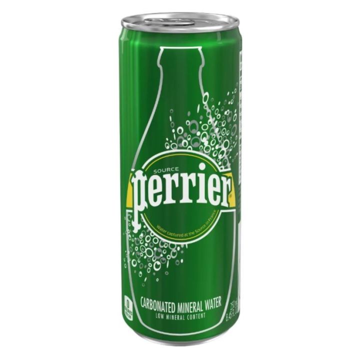 Perrier Flavored Carbonated Mineral Water 250Ml (6 Pack) Slim Cans