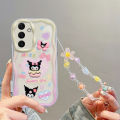 For Samsung Galaxy A34 5G Phone Case 3D Cute Animal Cartoon Patterns + Beautiful Flower Bracelet Soft Case. 