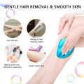 High Quality Crystal Hair Remover, Magic Hair Remover Painless Exfoliation, Painless Hair Remover Tool, Manual Epilator, Reusable Soft & Silky Skin, Apply to Any Part of The Body, Portable Beauty Companion for Hair-Free Confidence Anytime. 
