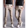 Off White Cotton Men's Chinos - Slim Fit. 