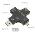 USB C Tester Multifunctional USB Safety Tester Voltage Meters USB 2 in 1 Type C Pd USB Power Current Voltage Meter Tester Voltmeter. 