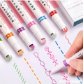 6 Pcs Line Shaped Colorful Stamp Markers. 