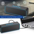 Sonkir Portable Bluetooth Speaker, Bluetooth 5.0 Wireless Speaker with 3D Stereo Hi-Fi Bass, Built-in 1500 mAh Battery, 12H Playtime (Blue). 