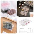 Earring Organizer Acrylic Jewelry Box Clear Tackle Box Organizer Plastic Ring Storage Organizer Tray 3 Layer Travel Case Gift for Women. 