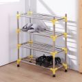 Stainless Steel 4 Layer Shoe Rack Stand Footwear Cabinet Organizer Shoe Stand - Foldable Shoe Rack - Folding Stainless Steel Shoe Rack - 4 Layer. 