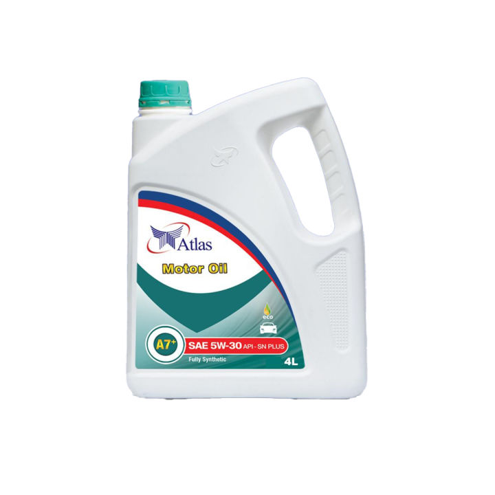 Atlas Motor Oil (A7+ 5W-30 Api Sn Plus) Fully Synthetic Motor Oil, Gasoline Engine Oil,  Car Oil 4 Liter
