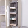 Hanging Closet Storage Organizer – 5/6 Layer Foldable Wardrobe Shelf. 