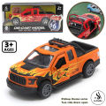 Toyota Hilux 4x4 Revo Dala 1:32 Scale Die-Cast Pickup Truck Model For Kids - Chevrolet Silverado - Ford F-150 Raptor - Revo & Vigo Metal SUV Toy For Kids - Size Approx. 5 Inches - Orange. 