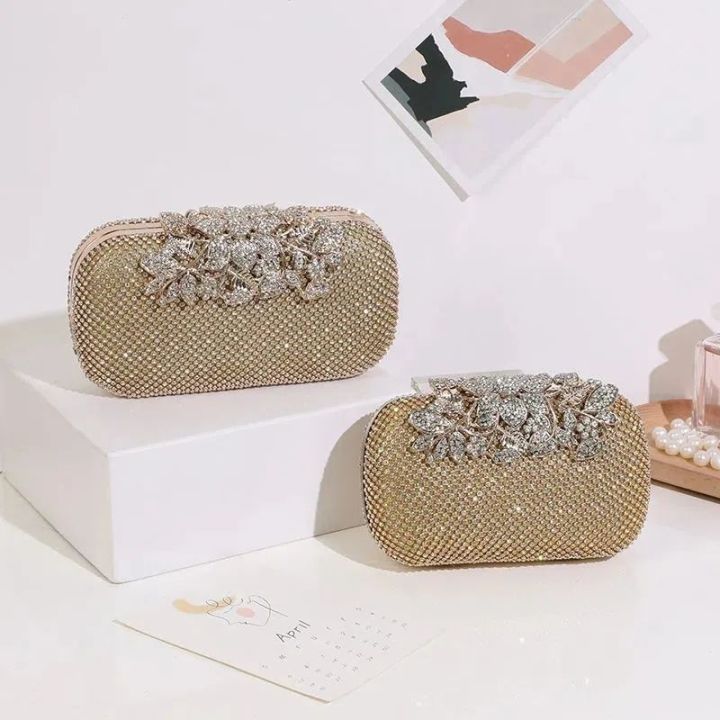 Gold%20Rhinestone%20Evening%20Clutch%20Purse%20Bridal%20Prom%20Bag%20Pillow%20Shape%2016x12x5cm%20-%20Image%202
