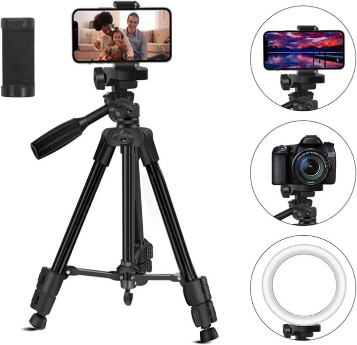 WT3520 Lightweight Sturdy Compact Tripod Black for DSLR Camera ...