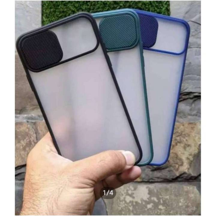 iPhone 6/6s Window Shutter Slide Camera Lens Protective Case Shockproof Bumper Matte Back Cover