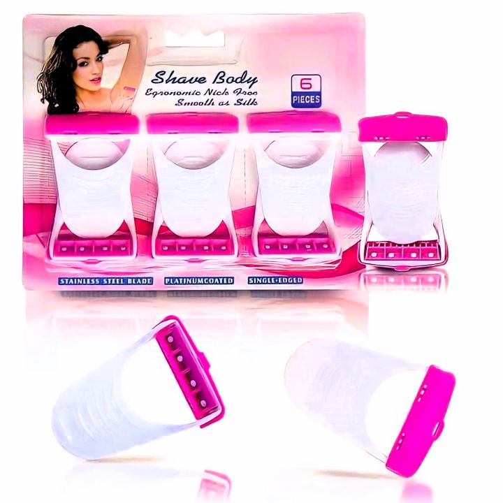 6 pcs Ladies Womens Razors Girls Shaver Trimmer Bikini Razor Soft Shave Body Razor - Women Hygiene Razors