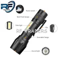 Mini USB Rechargeable Flashlight Torch Zoom Lamp. 