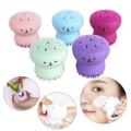 Silicone Facial Cleansing Brush Face Cleaning Makeup Cleaner Tool Skin Care Deep Pore Exfoliator Black Heads Removal Manicure Pedicure Beauty Massage Silicone Facial Cleaning Face Scrub Washing Brush Oil Removal Beauty Massage - Multicolor. 