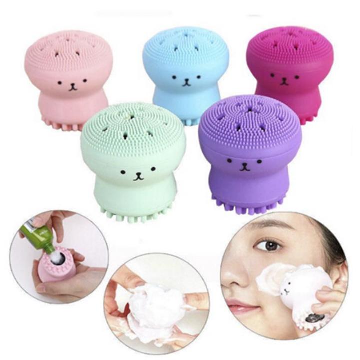 Silicone Face Cleansing/Cleaning Brush -Silicone Facial Cleansing/Cleaning Brush Pore Cleaner Exfoliator Scrub Washing Skin Care Octopus Shape