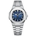 Fopul mall High-End Business Men's Quartz Watch - Luxury Stainless Steel Timepiece with Metal Parrot Screw Watches. 