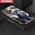 JIUMOO For Samsung Galaxy A13 Case Fashion Cool Tide Boy New Design Phone Case Side Edge Pattern Luxury Plating Silicone Casing Full Cover Camera Shockproof Protection Cases. 