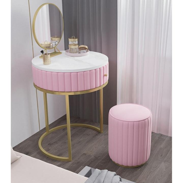 Rounded Dressing Table Dressing Table / Tufted Round Dressing Table / Dressing Table With ...