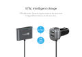 Nillkin 57W 4 Ports 3 USB + TYPE-C Car Charger Adapter Quick Charge 3.0 QC2.0 Mobile Phone Charger 2M Extension Wire for iPhone Xxiaomi IPad Sansung Google Xiaomi. 