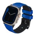 UNIQ Linus Airosoft Silicone Strap for Apple Watch Series 1-8, SE & Watch Ultra 49/45/44/42MM – Racing Blue. 