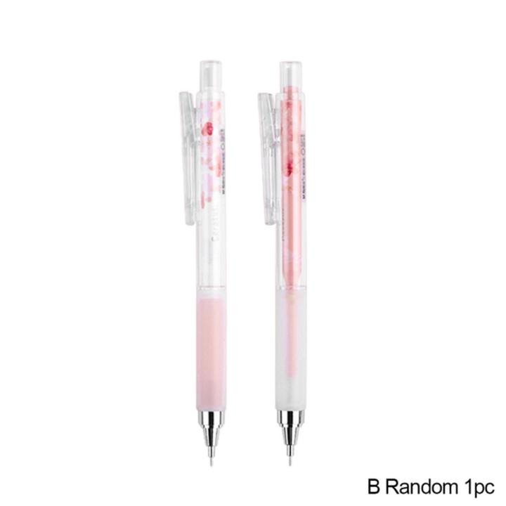 0.5mm Lovely Cherry Blossoms Automatic Pencil Kawaii Sakura Plastic Mechanical Pencils for Kids Student Supplies Stationery