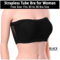 Girls' New Fashion Free-size,black colour bra , seamless strapless bra without hooks or wires. 