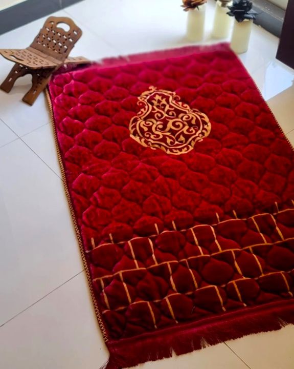 Super%20Soft%20Muslim%20Prayer%20Rug%20Orthopedic%20Padded%20Foam%20Cushion%20100%25%20Raschel%20Thick%20Velvet%20Non-Slip%20Janamaz%20-%20Image%202