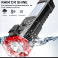 Multifunction 8in1 Portable Led Flashlight Rechargeable LED Torch Flashlight, 3000mah Emergency Flashlight & Charging Bank Waterproof LED Powerful Torch, Emergency Tool with Window Breaker Hammer. 