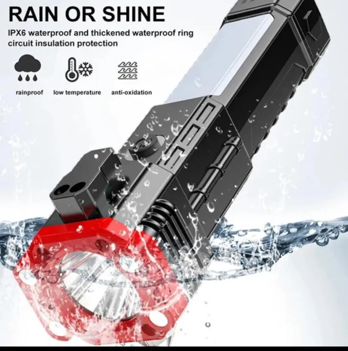 Multifunction%208in1%20Portable%20Led%20Flashlight%20Rechargeable%20LED%20Torch%20Flashlight,%203000mah%20Emergency%20Flashlight%20&%20Charging%20Bank%20Waterproof%20LED%20Powerful%20Torch,%20Emergency%20Tool%20with%20Window%20Breaker%20Hammer%20-%20Image%203