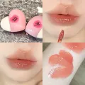 BLACKNANA Heartbeat Palpitation Love Mirror Lip Gloss Pure Desire Pseudo Makeup Lipstick Lasting Makeup Korean Tender Girl Water Gloss Lip Gloss. 