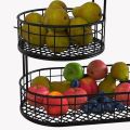 Countertop Fruit and Vegetables Basket | Multipurpose Anti Rust Metal Wire Stand for Kitchen, Dining Table and Bathroom. 