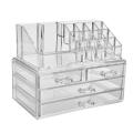 ABST - 16 Grid Acrylic Makeup Organiser With 3 Drawer Makeup Organizer Box. 