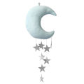 Wall Backdrop Children Room Hanging Moon Stars Stuffed Decor for Baby Bedroom. 