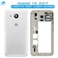 Huawei Y3 2017 Housing Middle Frame With Side Button and Camera Lens Complete Body Casing Replacement For Y3 2017 - White. 