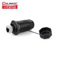 CNLINKO PBT Plastic Shell Waterproof IP67 RJ45 Connector 1/4 Bayonet Connecting RJ45 Ethernet Adapter 8P8C Industry Plug Socket. 
