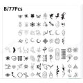 77 Kinds Of Cute Tattoo Stickers Bear Star Smiley Face English Temporary Tattoos Suitable For Summer Tattoos. 