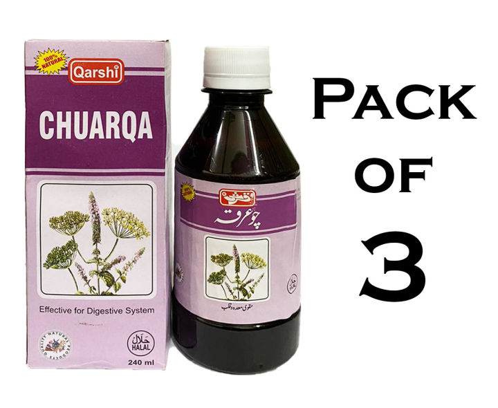 Chaurqa by Qarshi 240ml - Arq Chahar - 4 Water - Ark Char / Chauarqa / Chuarqa / Chau Arqa / Arka - Pack Of 3