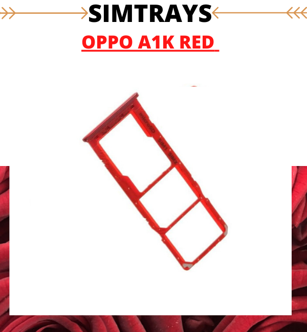 Oppo%20A1k%20SIM%20Tray%20Sim%20Jacket%20Sim%20Slot%20Sim%20Door%20For%20A1k%20-%20Red%20-%20Image%203