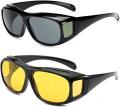 HD Vision Wraparounds - 1 Sunglass & 1 Night Vision Glasses. 