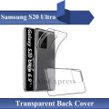 S20 Ultra Back Silicone Cover Transparent Samsung S20 Ultra. 