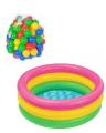 2 feet inflated swimming pool 57107 & 25 Plastic Balls - Multicolour-(K.S.). 