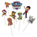 Paw Patrol Theme Cake Toppers - Cake Toppers - Blue Colors - Boys Theme - Pack Of 8 Cake Toppers. 